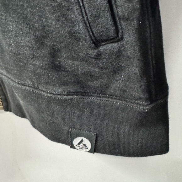 American Giant Full Zip Up Black Womens Medium Utility USA Made Cotton Jacket - Picture 4 of 7